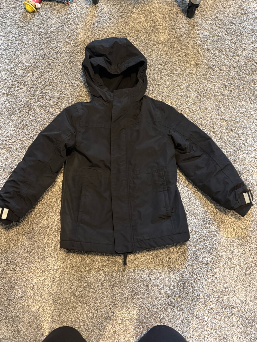 Lands' End Kids Black Hooded Puffer Coat